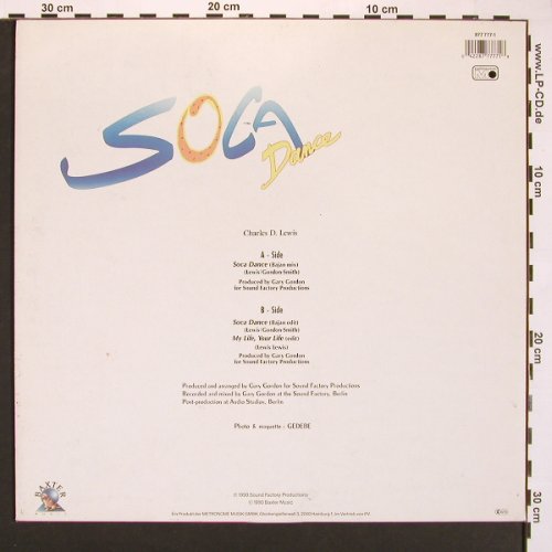 Lewis,Charles D.:&nbsp;Soca Dance*2+1, Metronome, D, 1990 Typ:&nbsp;12" Best.-Nr.:&nbsp;A2023 Preis:&nbsp;1,00 Euro