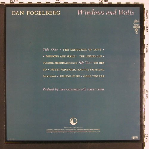 Fogelberg,Dan: Windows And Walls, vg+/m-, Epic(25773), NL, 1984 - LP - B6418 - 5,00 Euro