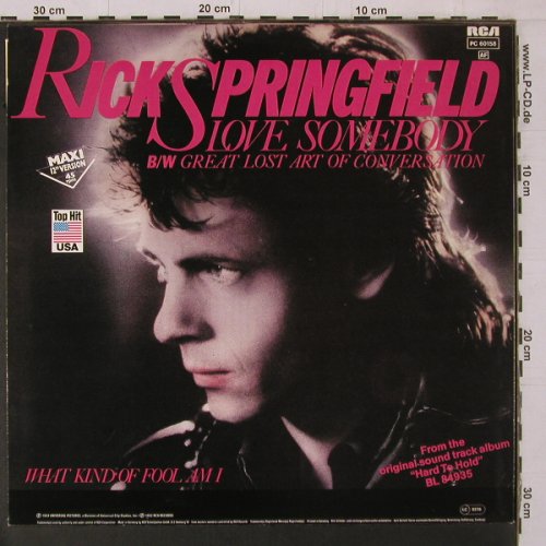 Springfield,Rick: Love Somebody+2, RCA(PC 60158), D, 1982 - 12inch - E1307 - 3,00 Euro