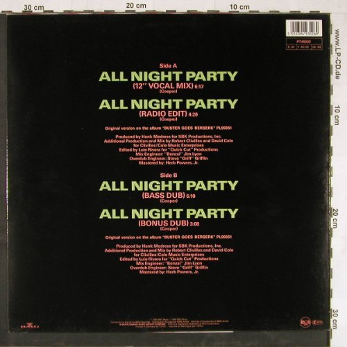 Poindexter,Buster: All Night Party*4, RCA(PT49352), D, 1989 - 12inch - E3052 - 4,00 Euro