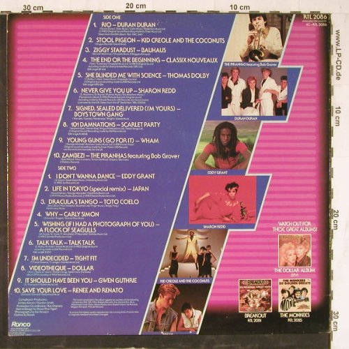 V.A.Chart Wars: Duran Duran...Renee and Renato,20Tr, Ronco(RTL 2086), UK, 1982 - LP - E5230 - 4,00 Euro