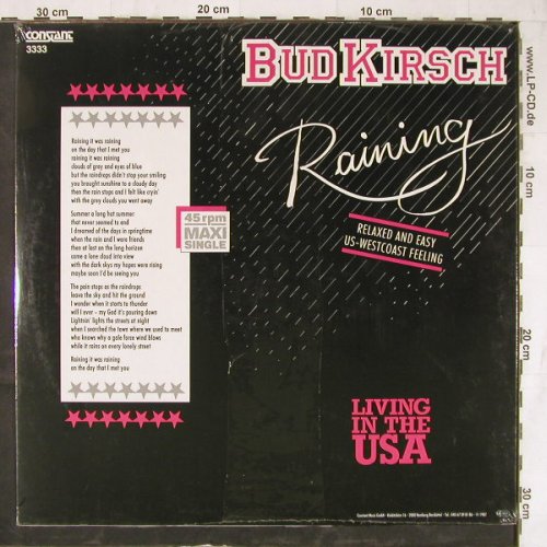 Kirsch,Bud: Raining+1, FS-New, Constant(3333), D, 1987 - 12inch - E5257 - 5,00 Euro