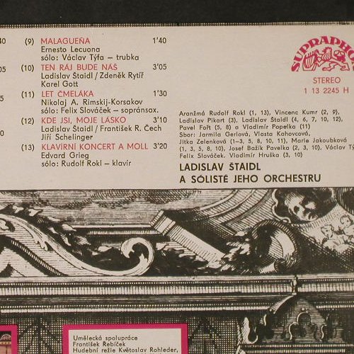 Muzikoterapie: L.Staidl a soliste jeho Orch., Supraphon(1 13 2245), CZ, 1977 - LP - E6133 - 6,00 Euro