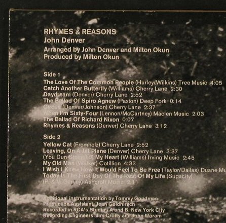 Denver,John: Rhymes & Reasons, RCA(26.21686), D, 1969 - LP - E9534 - 5,50 Euro