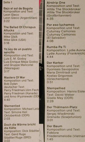 V.A.17.Festival Des Politischen: Liedes, 16 Tr., Amiga(8 45 337), GDR, 1987 - LP - F1888 - 6,50 Euro