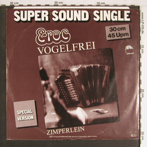 Eroc: Vogelfrei / Zimperlein, m-/vg+, Brain(0930.044), D, 1981 - 12inch - F218 - 3,00 Euro