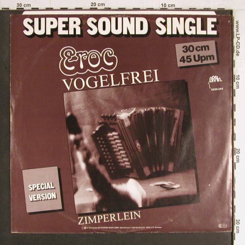 Eroc: Vogelfrei / Zimperlein, m-/vg+, Brain(0930.044), D, 1981 - 12inch - F218 - 1,00 Euro