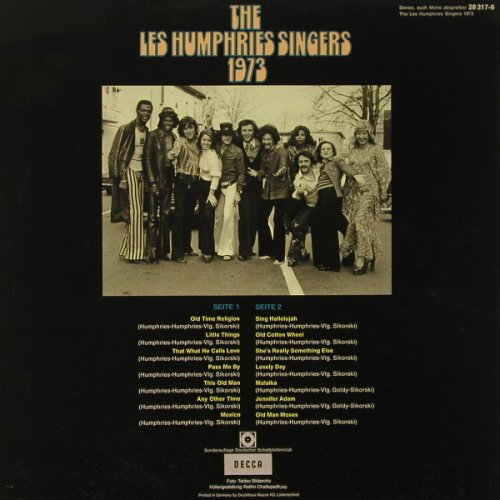 Les Humphries Singers: 1973, Club Sonderauflage, Decca(28 317-6), D, 1973 - LP - F4508 - 6,00 Euro