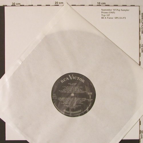 V.A.September '65: Pop Sampler,Promo,No Cover, RCA Victor(SPS 33-372), US, 1965 - LP - F4610 - 6,00 Euro