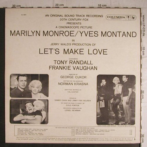 Monroe,Marilyn/Y.Montand/Fr.Vaughan: Let's Make Love,Soundtr.rec., Columbia(CL 1527), US,  - LP - F7265 - 20,00 Euro