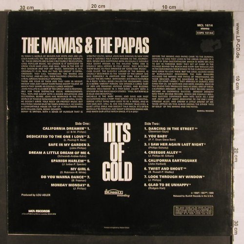 Mamas & Papas: Hits of Gold, MCA(MCL 1614), UK, Ri,  - LP - F8128 - 4,00 Euro