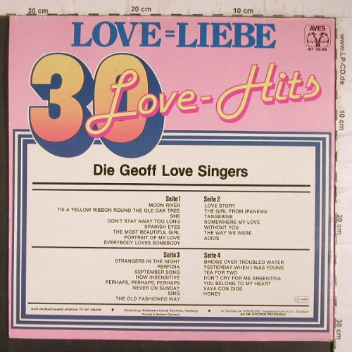 Geoff Love Singers - Love=Liebe: 30 Love-Hits, Foc, Aves(INT 156.509), D,  - 2LP - F8378 - 5,00 Euro