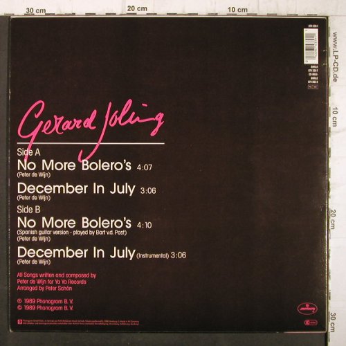 Joling,Gerard: No More Bolero's*2+2, Mercury(), D, 1989 - 12inch - F9116 - 4,00 Euro