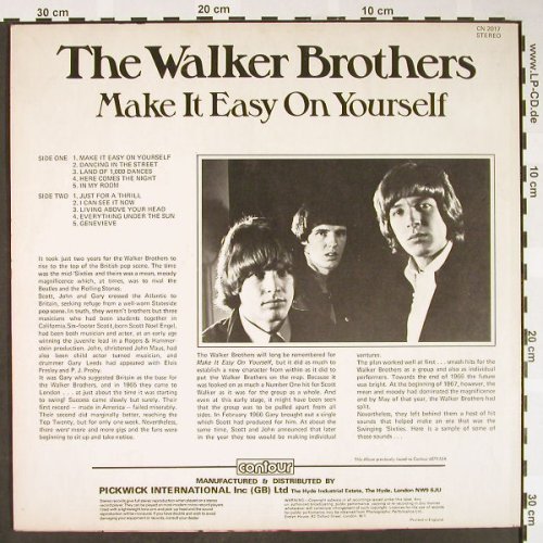 Walker Brothers: Make It Easy On Yourself, Contour/Pickwick(CN 2017), UK,  - LP - H1594 - 5,00 Euro