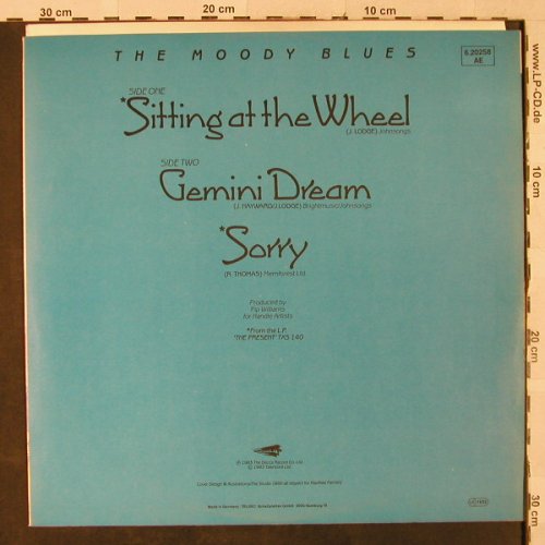 Moody Blues: Sitting At T.Wheel+2,Remx Greenberg, Threshold(6.20258 AE), D, 1983 - 12inch - H2876 - 3,00 Euro