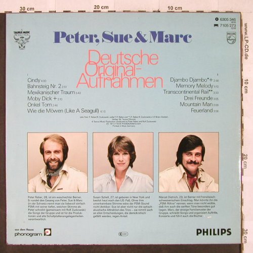 Peter,Sue & Marc: Deutsche Original-Aufnahmen, Philips(6305 346), D,vg+/VG+, 1977 - LP - H3198 - 3,00 Euro