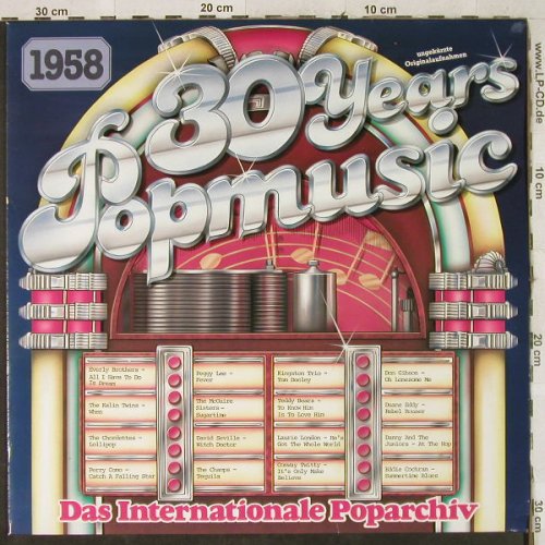 V.A.30 Years Popmusic: 1958-Everly Brothers..Eddie Cochran, S*R(46 208 5), D,  - LP - H3757 - 4,00 Euro