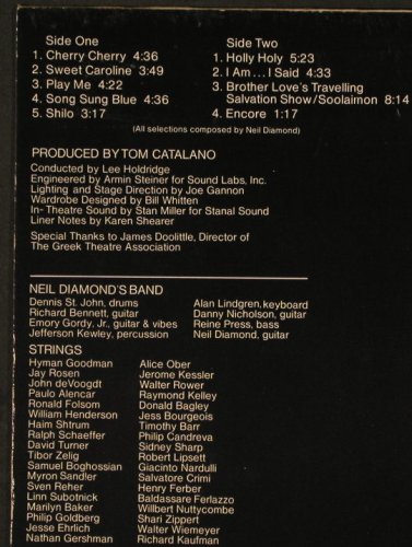 Diamond,Neil: Ein Live-Konzert a.d.GreekTheatreLA, MCA(0062.112), D, 1972 - LP - H3841 - 5,00 Euro