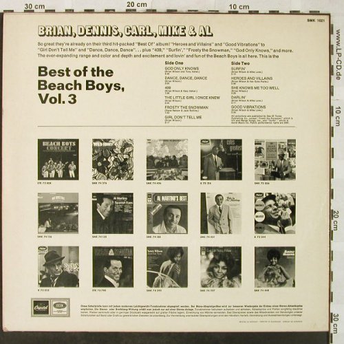 Beach Boys: The Best Of Vol.3, Capitol(SMK 1021), D,  - LP - H5209 - 6,00 Euro