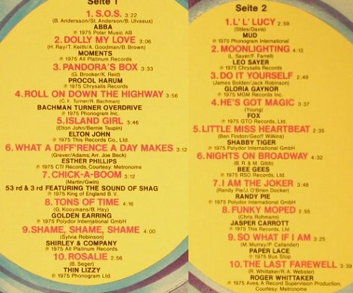V.A.20 Original Top Hits: Abba..Roger Whittaker, Polystar(2475 501), D, 1975 - LP - H5428 - 4,00 Euro