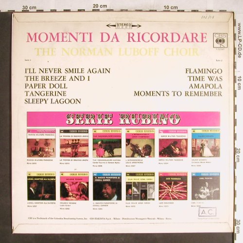 Luboff Choir,Norman: Momenti Da Ricordare'68, CBS(S 52549), I,vg+/m-, 1968 - LP - H6921 - 5,00 Euro