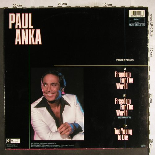 Anka,Paul: Freedom f.t.World*2/TooYoung to die, White Rec.(609 427), D, 1987 - 12inch - H7370 - 1,50 Euro