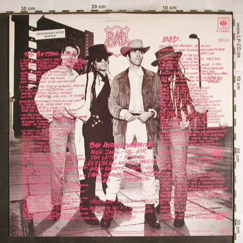 Big Audio Dynamite: The Bottom Line / BAD,Muster-Stoc, CBS(A 12.6591), NL, 1985 - 12inch - H7543 - 3,00 Euro