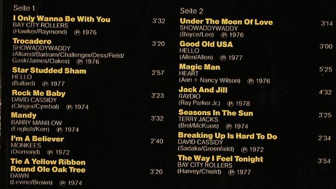 V.A.BRAVO präs. Die großen Hits: Bay City Rollers, Showaddywaddy..., Arista(038-61 452), D, 14 Tr., 1978 - LP - H9896 - 3,00 Euro