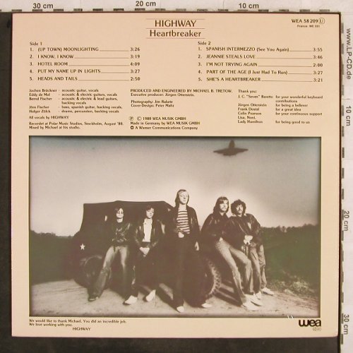 Highway: Heartbreaker, WEA(WEA 58 209 U), D, 1980 - LP - H9995 - 6,00 Euro