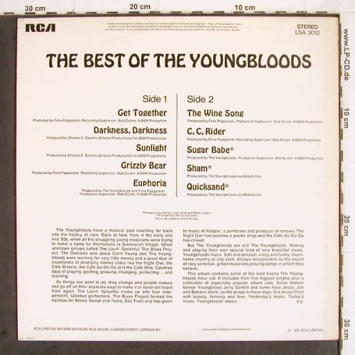 Youngbloods:&nbsp;The Best of the, RCA Victor (LSA 3012), UK, 1970 Typ:&nbsp;LP Best.-Nr.:&nbsp;V195 Preis:&nbsp; 9,00 Euro