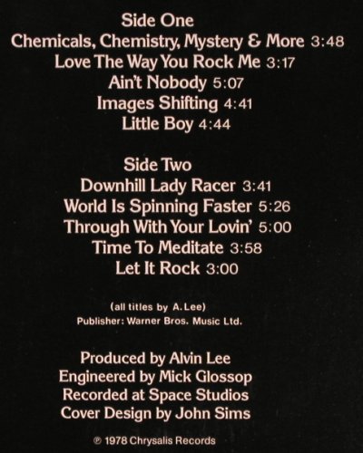 Lee,Alvin: Let It Rock, Chrysalis (6307 644), D, 1978 Typ: LP Best.-Nr.: V2045 Preis: 17,50 Euro