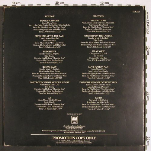 Brooks,Elkie: ELKIE 1, Promo, Foc, m /vg+, AM (ELKIE1), UK,Booklet, 1978 Typ: LP Best.-Nr.: V2051 Preis: 5,00 Euro