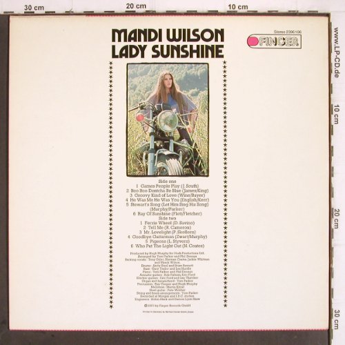 Wilson,Mandi: Lady Sunshine, Finger(2396 106), , 1973 - LP - V205 - 5,00 Euro