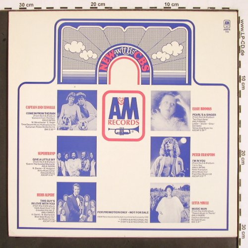 V.A.New with CBS: Peter Allen.. Letta Mbulu, Promo, AM (AMPR 110), D,12Tr., 1977 Typ: LP Best.-Nr.: V2089 Preis: 5,00 Euro