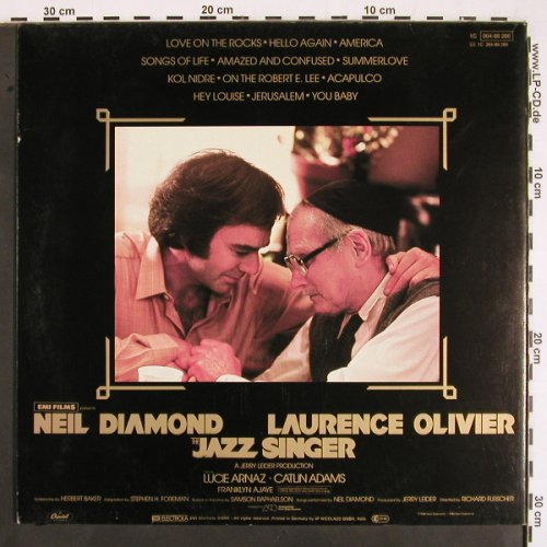 Diamond,Neil: The Jazz Singer,Foc (Soundtrack), Capitol (064-86 266), D, 1980 Typ: LP Best.-Nr.: V2108 Preis: 6,00 Euro
