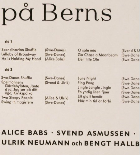 Swe-Danes: med...pä Berns, Warner (SLS 1000), S, 1961 Typ: LP Best.-Nr.: V2113 Preis: 7,50 Euro