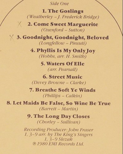 King's Singers: Victorian Collection, woc, Aves (INT 161.541), D, 1981 Typ: LP Best.-Nr.: V2114 Preis: 7,50 Euro