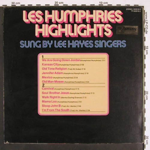 Lee Hayes Singers: Les Humphries Highlights, vg+/m-, BASF (10 22112-1), D, 1974 Typ: LP Best.-Nr.: V2265 Preis: 5,00 Euro