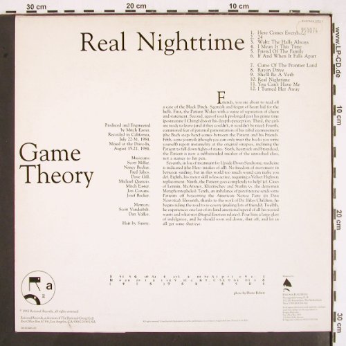 Game Theory: Real Nighttime, Enigma (2022-1), NL, 1985 Typ: LP Best.-Nr.: V2285 Preis: 7,50 Euro