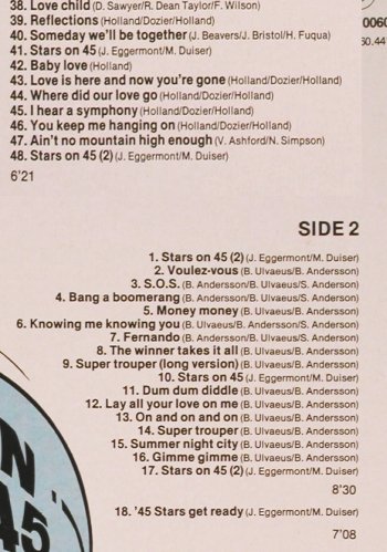 Stars On 45: Longplay Album II, CNR (0060.441), , 1981 Typ: LP Best.-Nr.: V2298 Preis: 5,00 Euro