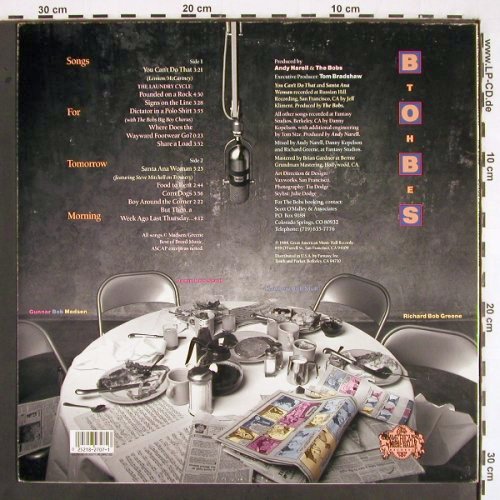 Bobs, the: Songs for Tomorrow Morning, Great American MusicHall (GAMH-2701), US, 1988 Typ: LP Best.-Nr.: V2438 Preis: 7,50 Euro