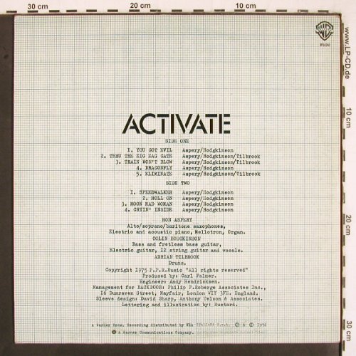Backdoor: Activate, WEA (WB 56243), I, 1976 Typ: LP Best.-Nr.: V3015 Preis: 17,50 Euro