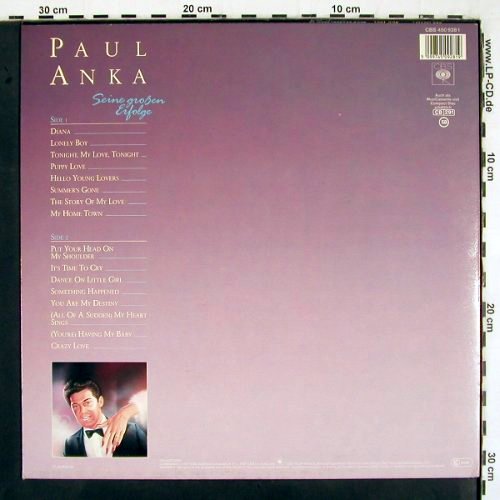 Anka,Paul: Seine großen Erfolge, CBS Freizeit Revue (450 928 1), NL, 1987 Typ: LP Best.-Nr.: V3035 Preis: 5,00 Euro
