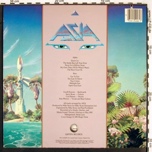 Asia: Alpha, Geffen (GHS 4008), US, co, 1983 Typ: LP Best.-Nr.: V3116 Preis: 5,00 Euro