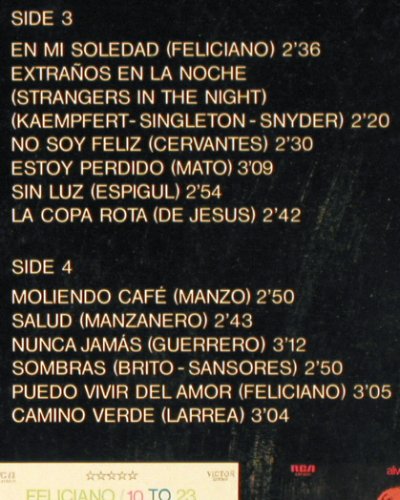 Feliciano,Jose: A Spanish Portrait Of, Foc, RCA (RCS 3159/1-2), D, 1972 Typ: 2LP Best.-Nr.: V3147 Preis: 7,50 Euro