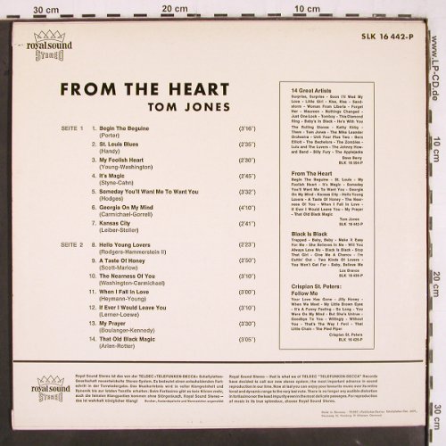 Jones,Tom: From The Heart, Decca (SLK 16442-P), D, 1966 Typ: LP Best.-Nr.: V3177 Preis: 9,00 Euro