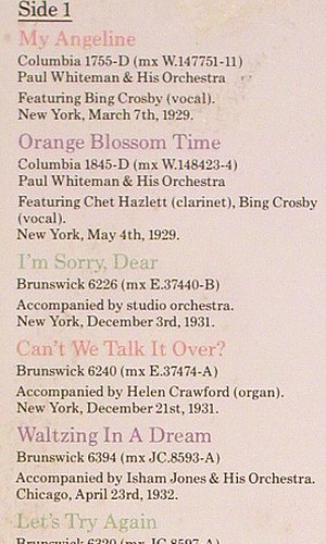 Crosby,Bing: Collection Vol.3 - 1929 to 1933, Columbia (C 35748), US, 1979 Typ: LP Best.-Nr.: V3629 Preis: 6,00 Euro