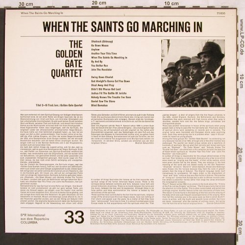 Golden Gate Quartet: When the Saints go Marching in, S*R (1.1vg+/m-)(75 830), D,  - LP - V3661 - 5,00 Euro