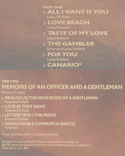 Emerson Lake & Palmer: Love Beach, Ariola(200 249-320), D, 1978 - LP - V3666 - 6,00 Euro