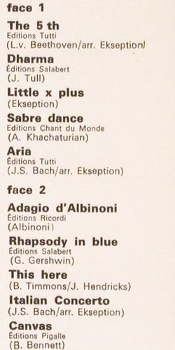 Ekseption: Classic in Pop, m /vg+, Philips(6.311 001), F, 1970 - LP - V3668 - 9,00 Euro